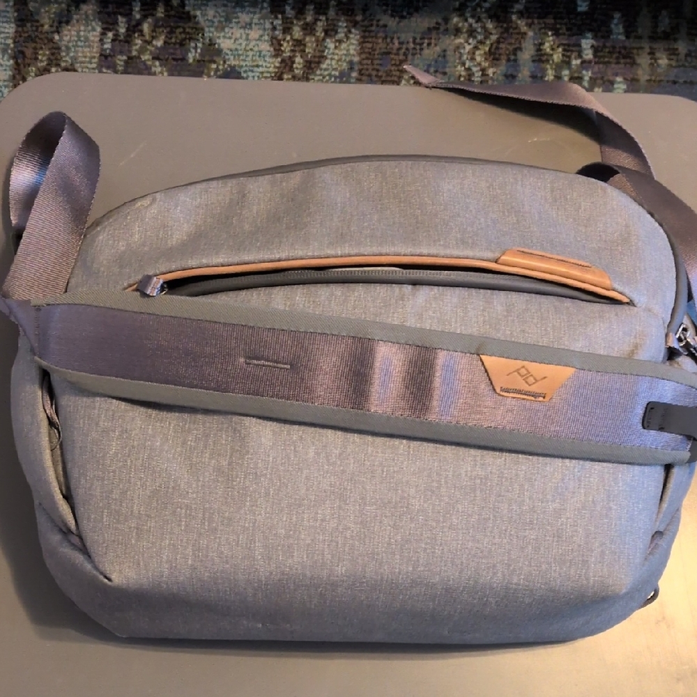 Elegant Gray Messenger Bag for Men